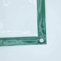 RIDEAU ARRIERE CRISTAL BORD VERT 4X1,75M