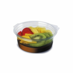 BARQUETTE ALIMENTAIRE RONDE AVEC COUVERCLE POUR 250ML (80)