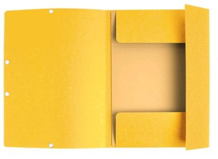 CHEMISE CARTON JAUNE 24X32 RABATS+ELASTIQUES